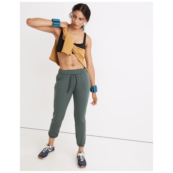 Madewell Pants - Madewell Superbrushed Easygoing Sweatpants Midnight Green Small NWT